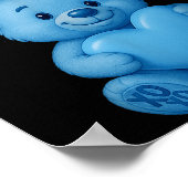 Where My Hug At Cute Teddy Bear Holdin Heart Funny Poster (Ecke)