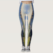 "Where Sky Meets Quiet Sand" - Devon Seascape Leggings (Vorderseite)