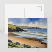 "Where Sky Meets Quiet Sand" - Devon Seascape Postkarte (Vorne/Hinten)