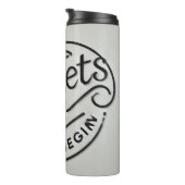 Where Sunset End, Dreams Begin Thermosbecher (Nach rechts gedreht)