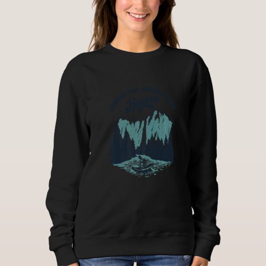WHere the adventure begins mountains kayak Sweatshirt (Vorderseite)