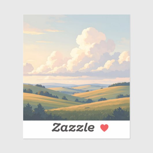 Where The Land Breathes - Square Vinyl Aufkleber (Blatt)