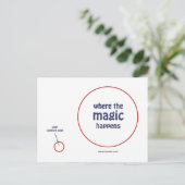 'Where The Magic Happens' Postkarte (Stehend Vorderseite)