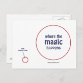 'Where The Magic Happens' Postkarte (Vorne/Hinten)