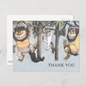 Where the Wild Things Are Baby Shower Thank You Postkarte (Vorne/Hinten)