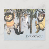 Where the Wild Things Are Baby Shower Thank You Postkarte (Vorderseite)