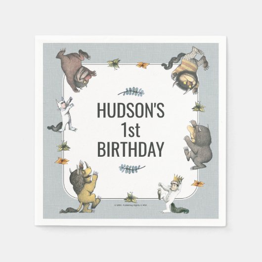 Where the Wild Things Are Character Birthday Serviette (Vorderseite)
