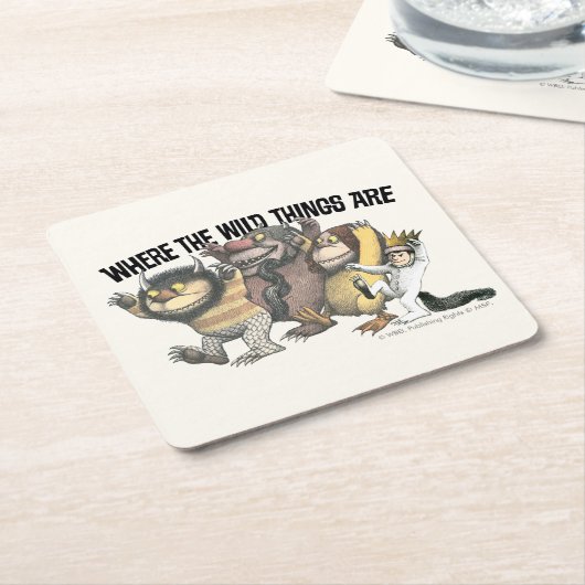Where the Wild Things Are Characters & Logo Rechteckiger Pappuntersetzer (angewinkelt)