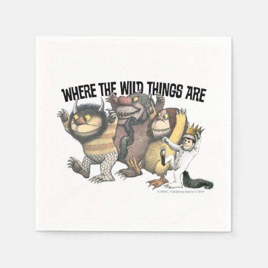 Where the Wild Things Are Characters & Logo Serviette (Vorderseite)