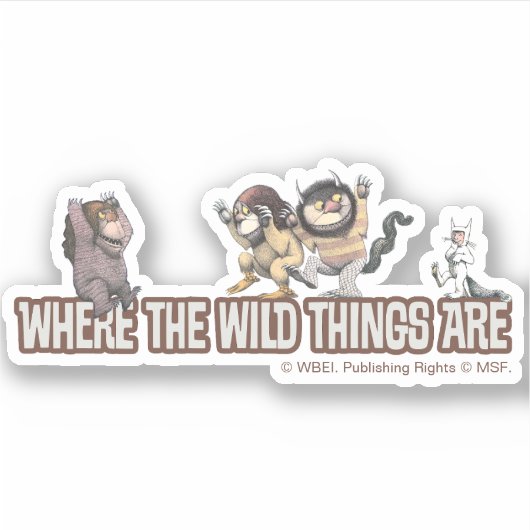 Where the Wild Things Are Characters on Logo Aufkleber (Vorderseite)