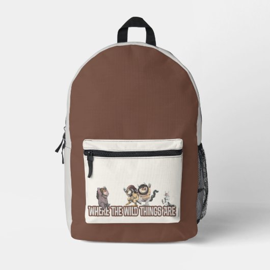 Where the Wild Things Are Characters on Logo Bedruckter Rucksack (Vorderseite)
