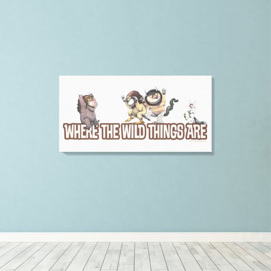 Where the Wild Things Are Characters on Logo Leinwanddruck (Insitu (Holzboden))