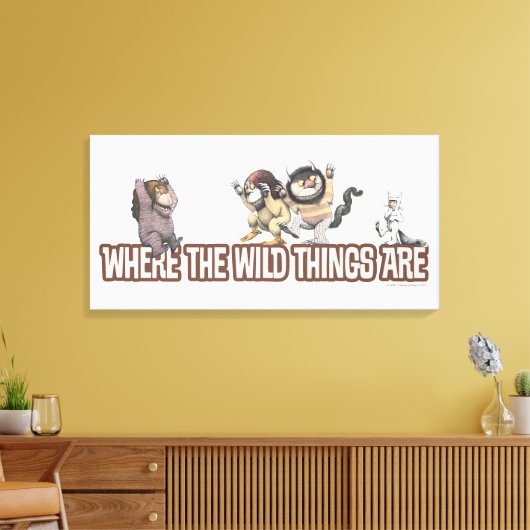 Where the Wild Things Are Characters on Logo Leinwanddruck (Insitu (Wohnzimmer))