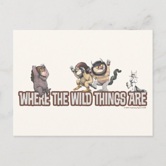 Where the Wild Things Are Characters on Logo Postkarte (Vorderseite)
