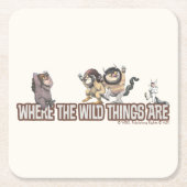 Where the Wild Things Are Characters on Logo Rechteckiger Pappuntersetzer (Vorderseite)
