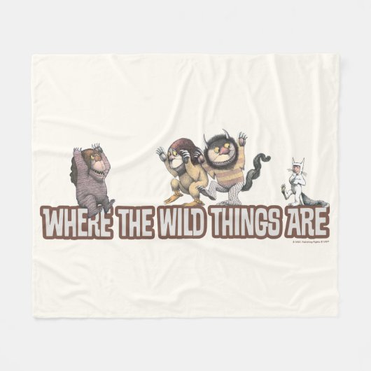 Where the Wild Things Are Charaktere auf Logo Fleecedecke (Vorderseite (Horizontal))