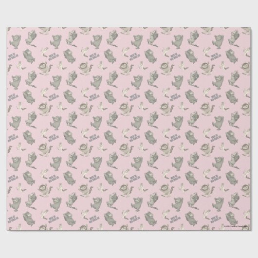 Where the Wild Things Are Pink Star Pattern Geschenkpapier (Flach)