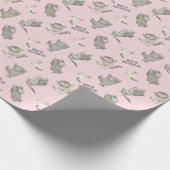 Where the Wild Things Are Pink Star Pattern Geschenkpapier (Ecke)