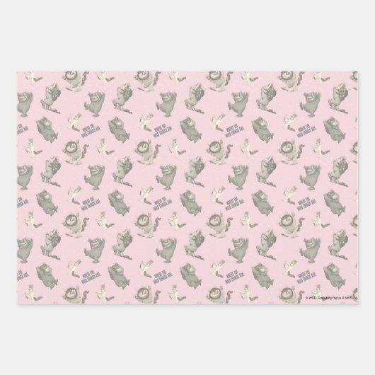 Where the Wild Things Are Pink Star Pattern Geschenkpapier Set (Vorderseite 2)