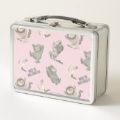 Where the Wild Things Are Pink Star Pattern Metall Brotdose (Vorderseite)