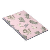 Where the Wild Things Are Pink Star Pattern Notizblock (Rechte Seite)