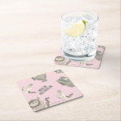 Where the Wild Things Are Pink Star Pattern Rechteckiger Pappuntersetzer (Vor Ort)