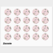 Where the Wild Things Are Pink Star Pattern Runder Aufkleber (Blatt)