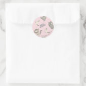 Where the Wild Things Are Pink Star Pattern Runder Aufkleber (Tasche)