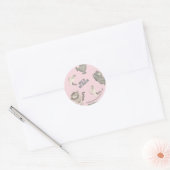 Where the Wild Things Are Pink Star Pattern Runder Aufkleber (Umschlag)