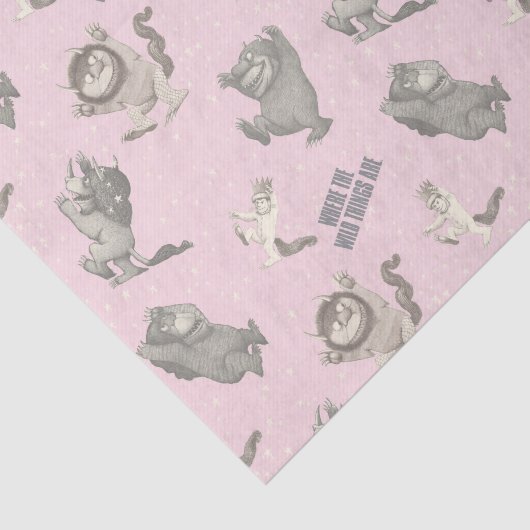 Where the Wild Things Are Pink Star Pattern Seidenpapier (Ausschnitt)