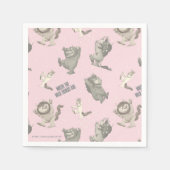 Where the Wild Things Are Pink Star Pattern Serviette (Vorderseite)