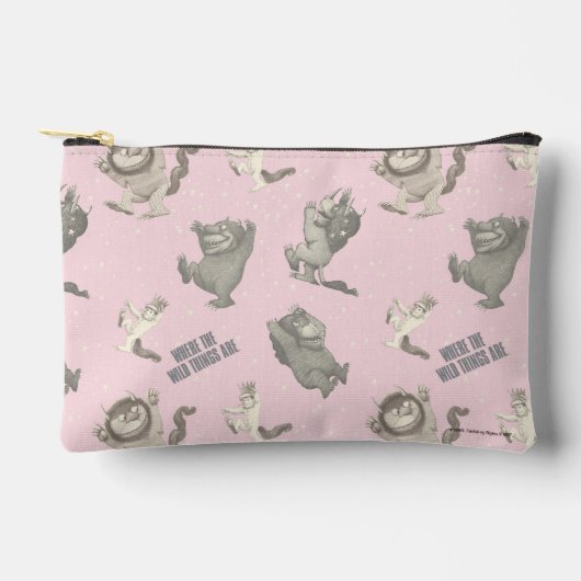 Where the Wild Things Are Pink Star Pattern Zubehörtasche (Vorderseite)