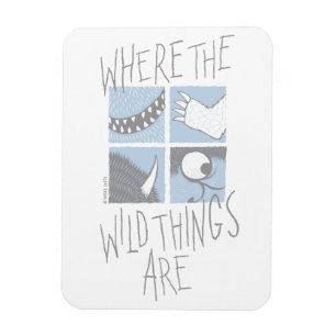 Where The Wild Things Are Quadratisches Grafikde Magnet