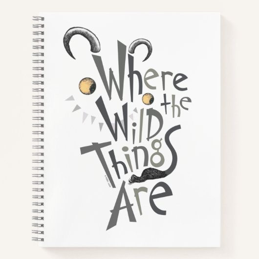 Where the Wild Things Are Quote Graphic Notizblock (Vorderseite)