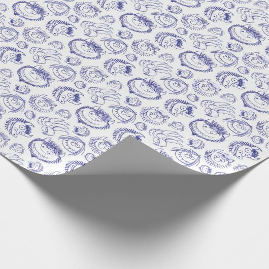 Where the Wild Things Are Sketch Pattern Geschenkpapier (Ecke)