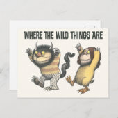 Where the Wild Things Are | Two Wild Things Postkarte (Vorne/Hinten)