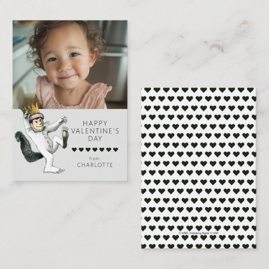 Where The Wild Things Are Valentine Photo Mitteilungskarte (Vorne/Hinten)