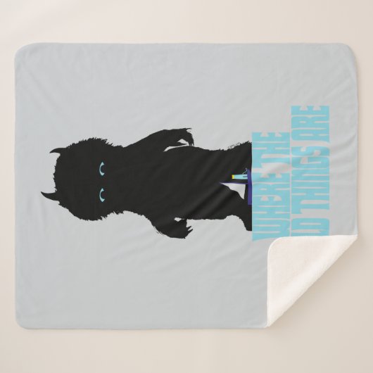 Where the Wild Things Are | Wild Thing Silhouette Sherpadecke (Vorderseite (Horizontal))
