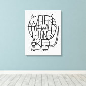 Where the Wild Things Are | Wild Thing Sketch Leinwanddruck (Insitu (Holzboden))