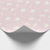 Where the Wild Things Pink Floral Pattern Geschenkpapier (Ecke)