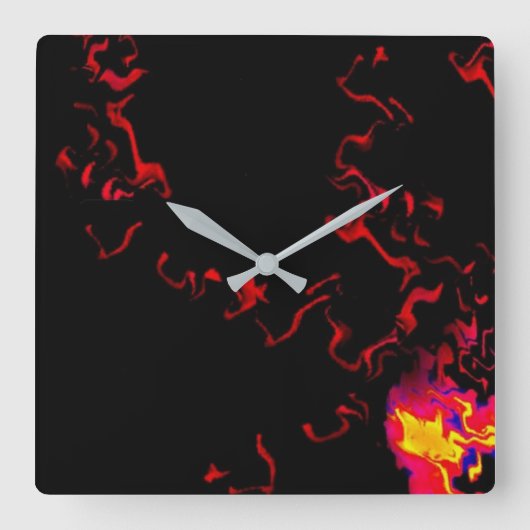 Where There is Smoke Acrylic Wall Clock, Square Quadratische Wanduhr (Vorderseite)