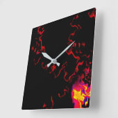 Where There is Smoke Acrylic Wall Clock, Square Quadratische Wanduhr (Winkel)