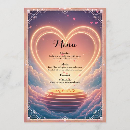 Where Two Souls Choose Forever  Menükarte (Vorderseite)