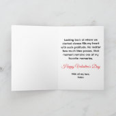 Where We Met Photo Valentine's Day  Feiertagskarte (Innenseite)