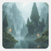 Where Winged Spirits Wander Quadratischer Aufkleber (Vorderseite)