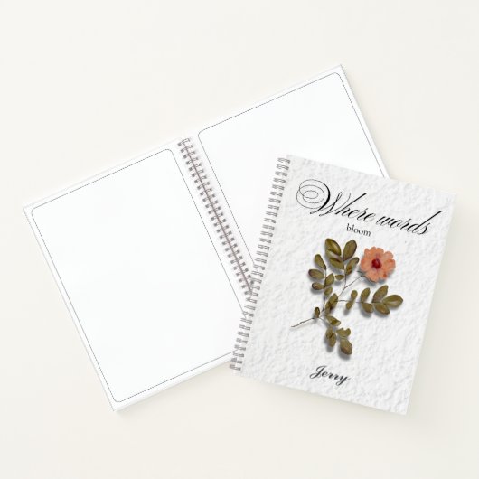 Where Words Bloom – Personalized Writing Journal Notizblock (Innenseite)