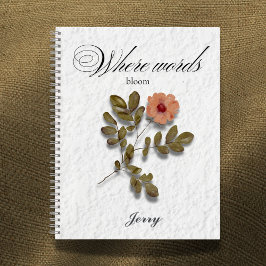 Where Words Bloom – Personalized Writing Journal Notizblock