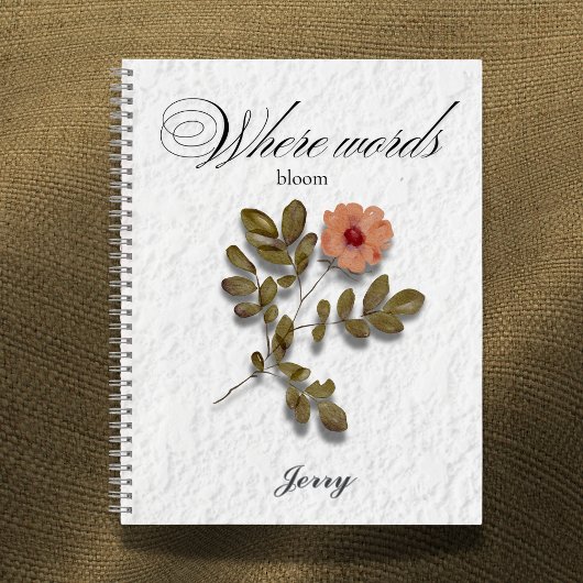 Where Words Bloom – Personalized Writing Journal Notizblock