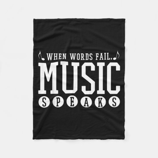 Where Words Fail Music Speaks - Musician Teacher Q Fleecedecke (Vorderseite)