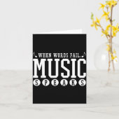 Where Words Fail Music Speaks - Musician Teacher Q Karte (Gelbe Blume)